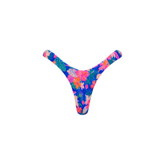 Retro Y Thong Bikini Bottom - Electric Palms