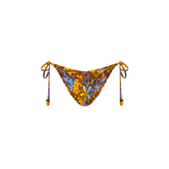 Dipped Cheeky Tie Bikini Bottom - Frangipani Fizz