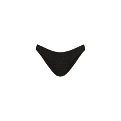Shirred Minimal Full Coverage Bikini Bottom - Twilight Black