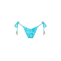 Trio Ring Cheeky Tie Bikini Bottom - Starry Seas