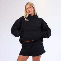 Embroidered Hoodie - Twilight Black