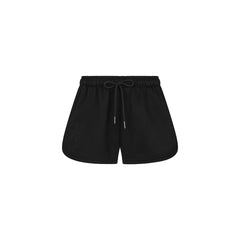 Embroidered Track Shorts - Twilight Black