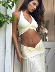KATYA HALTER TOP - WHITE : CREAM