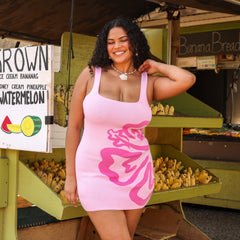 Knit Mini Dress - Island Bloom