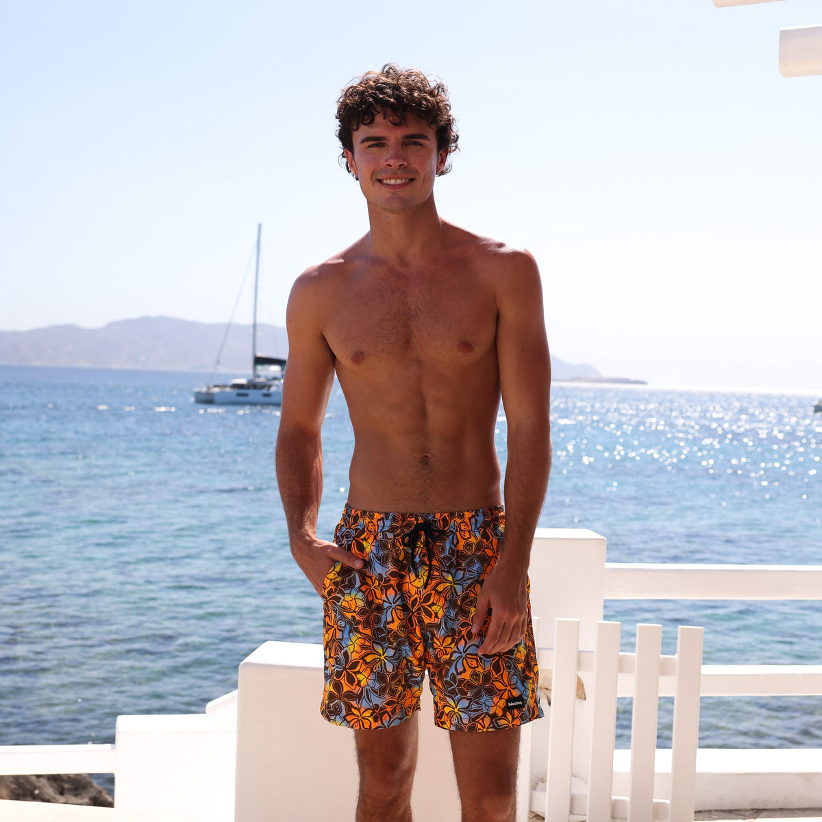 Men's Swim Trunks - Frangipani Fizz