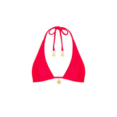 Classic Tie Halter Bikini Top - Cherry Crush