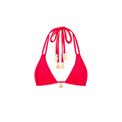 Halter Bralette Bikini Top - Cherry Crush