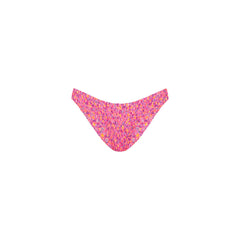 Shirred Minimal Full Coverage Bikini Bottom - Gelato Bloom