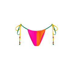 Splice Gathered Tie Bikini Bottom - Passionfruit Punch