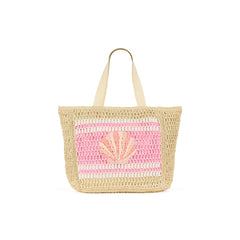 Straw Beach Tote Bag - Shell Beach