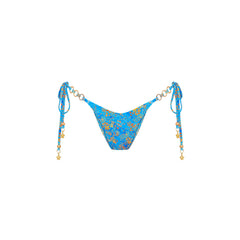 Trio Ring Cheeky Tie Bikini Bottom - Cream Soda