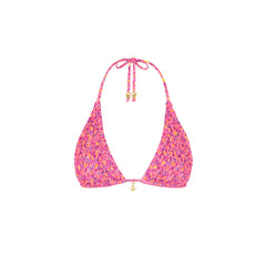 Shirred Triangle Bikini Top - Gelato Bloom