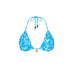 Lettuce Edge Bralette Bikini Top - Ocean Paradise