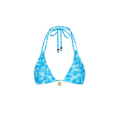 Simple Strap Halter Bikini Top - Ocean Paradise