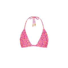 Gathered Stitch Bralette Bikini Top - Gelato Bloom