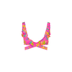 Lettuce Edge Wrap Bikini Top - Viva Vacation