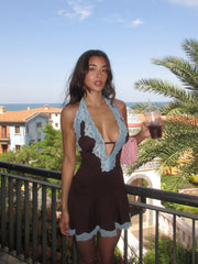 TALIYAH MINI DRESS - CHOCOLATE