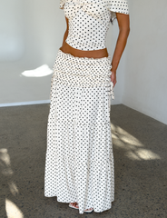 DENALI MAXI SKIRT - CREAM DOT