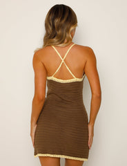 DAWN MINI DRESS - BROWN : COCOA