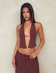 LAINEY TOP - CHOCOLATE