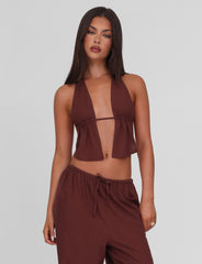 LAINEY TOP - CHOCOLATE
