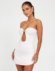 CECILY MINI DRESS - WHITE