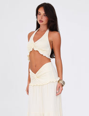 KATYA HALTER TOP - WHITE : CREAM