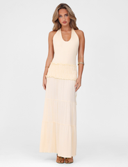 DENALI HALTER DRESS - NEUTRAL : BONE