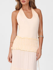 DENALI HALTER DRESS - NEUTRAL : BONE