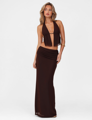 ESHA TOP - BROWN : CHOCOLATE