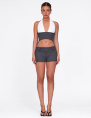 LOTUS TOP - CREAM : GREY