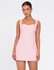 COLSON MINI DRESS - PINK : BABY PINK