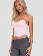 NILA CORSET TOP - SOFT PINK