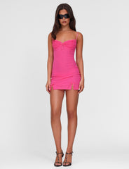 KAIRI MINI DRESS - PINK : FUSCHIA