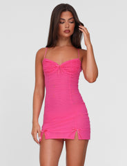 KAIRI MINI DRESS - PINK : FUSCHIA