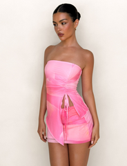 SARIAH TOP - PINK : MACRO FLORAL : PINK BLOSSOM