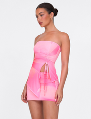 SARIAH TOP - PINK : MACRO FLORAL : PINK BLOSSOM