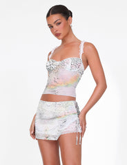 JOSEPHINE TOP - WHITE : ANIMAL : ANIMAL PRINT