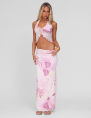 DALILA TOP - GRUNGE FLORAL MAGENTA