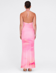 DENAE MAXI DRESS - PINK : FLORAL : PINK BLOSSOM