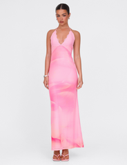 DENAE MAXI DRESS - PINK : FLORAL : PINK BLOSSOM