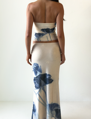 JANIS MAXI SKIRT - INDIGO FLORAL