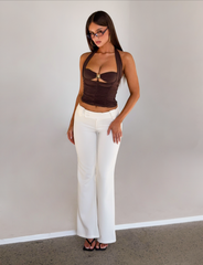 BRIALLEN TOP - CHOCOLATE