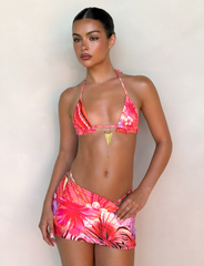 CIANA BIKINI TOP - PINK : FLORAL : PINK TROPICAL