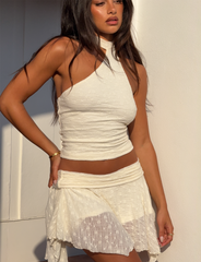 MYLAH MINI SKIRT - IVORY