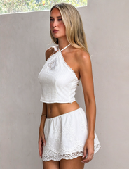 CAILEIGH MINI SKIRT - WHITE