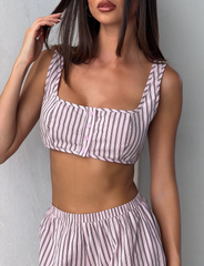 EZRA TOP - PINK STRIPE