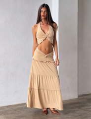 KATYA MAXI SKIRT - TAN