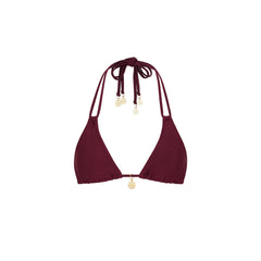 Halter Bralette Bikini Top - Sangria