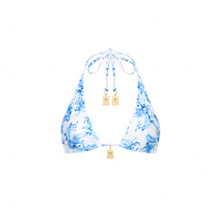 Classic Tie Halter Bikini Top - Vintage Paradise